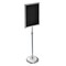 Azar Displays 18"W x 24"H Two-Sided Slide-In Floor Stand on Chrome Base 300288 - alternate 2